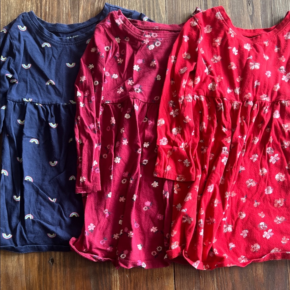 Old Navy Kids Long Sleeve Tops - Navy and Red